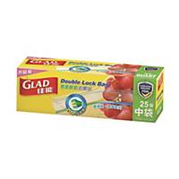 Glad Lock Storage Bags 7 inch x 8 inch - Pack of 25