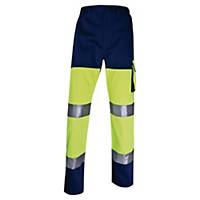 Warnschutzarbeitshose Delta Plus Panostyle, Größe: 2XL, 5 Taschen, gelb/blau