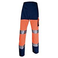 Pantalon haute visibilité Deltaplus Panostyle - orange/bleu - taille M