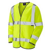 Long Sleeved High Visibility Waistcoat Yellow  Large