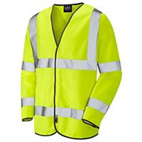 Long Sleeved High Visibility Waistcoat Yellow Extra Large