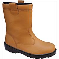 DELTAPLUS BASIC RIGGER SAFETY BOOTS S1P SRA TAN SIZE 9