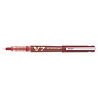 Penna roller con cappuccio Pilot V7 Ricaricabile Begreen punta 0,7 mm rosso
