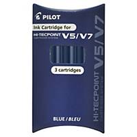 Pilot V5/V7 Hi-tecpoint refills blue - box of 3