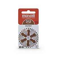 Maxell 312 PR41 kuulokojeparisto 1.45V, 1 kpl=6 paristoa