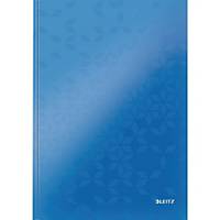 Leitz Notizbuch 4626 Wow, A4, kariert, glänzend laminiert, 80 Bl, blau metallic