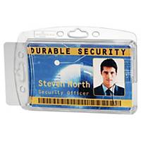 Double porte-badge Durable 8924-19, pour 2 badges, paq. 10 unités