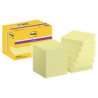 Sticky notes Post-it SuperSticky,47,6 x 47,6mm,90 sheets,yellow,pack of 12 pcs