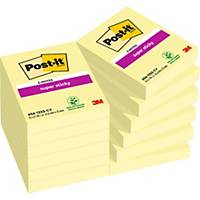 Notas adesivas Post-it Super Sticky - 47 x 47 mm - amarelo - 12 blocos