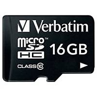 Verbatim micro Secure Digital (SD) memory card class10 speed - 16GB