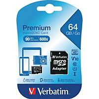 Verbatim SDXC-Card 44084, Speicherkarte, 64GB, mit Adapter