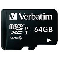 Cartão de memória micro SDXC Verbatim - 64 Gb - classe 10 - com adaptador