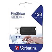 Verbatim PinStripe USB Drive 128GB - Black