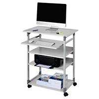 Durable System computer trolley with 4 shelves 75x96-124x50 cm
