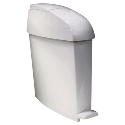 Bianco Rettangolare 87 L HDPE Rubbermaid Commercial Products 6146 WHI Step On Cestino a Pedale in Plastica 