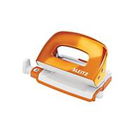 Leitz 50601 Wow Mini Punch Orange -10 Sheets Capacity