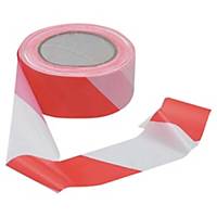 Viso non-adhesive barrier tape, 50 mm x 100 m, white/red