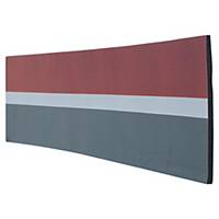 Viso lexibele muurbescherming lengte 5 m x breedte 30 cm - rood/zwart/wit
