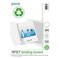 Umschlagdeckel Pavo A4, Recycling, 200 my, transparent, Packung à 100 Stück