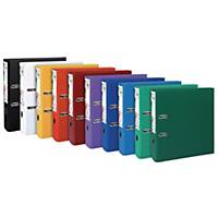Exacompta Premium Touch lever arch file in PP 8 cm assorted colours - pack of 10