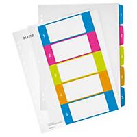 LEITZ WOW A4+ DIVIDERS ASSORTED COLOURS