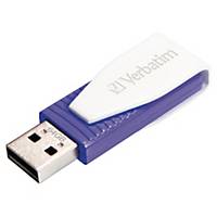 Clé USB à fermeture pivotante Verbatim, USB 2.0, 64 GO, violet