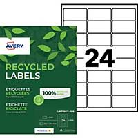 Etiquette adresse recyclée Avery - LR7159 - 63,5 x 33,9 mm - blanche - par 2400
