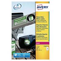 Avery L7063 heavy duty etiketten, 99,1 x 38,1 mm, doos van 280 stuks