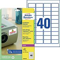 Avery Zweckform Kraftkleber-Etiketten L6140-20 45,7x25,4mm weiß 20 Bl/800 St