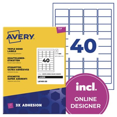 BX800 Avery L6140 Ultra Heavy-Duty Label 457X254