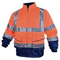 Warnschutzjacke Delta Plus Panostyle, Größe 3XL, 2 Taschen, orange/blau