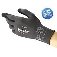 Ansell HyFlex® 11-840 nylon precisie handschoenen, zwart/grijs, maat 8, 12 paar