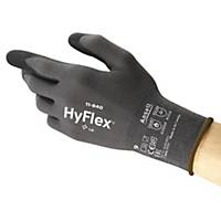 Ansell HyFlex® 11-840 Mehrzweckhandschuhe Handschuhe, Größe 9, Schwarz, 12 Paar