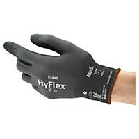 HyFlex Mechanikschutzhandschuhe 11-840, Mehrzweck, Gr. 7, schwarz/grau, 1 Paar