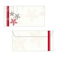 Envelope Sigel Starlets 220 x 110 mm, 90 g/m2, Christmas, package of 25 pcs