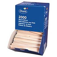 Distributeur de touillettes en bois Duni, L 114 mm, paquet de 2.000 touillettes