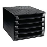 Exacompta Forever 5-drawer unit black