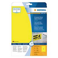 Herma Folien-Etiketten 8033 Signalschilder, 297 x 210mm (LxB), gelb, 25 Stück
