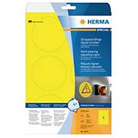 Herma Folien-Etiketten 8035 Signalschilder, Ø 85mm (LxB), gelb, 150St