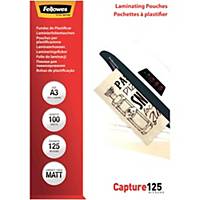 Laminating film Fellowes A3, 2 x 125 my, matte, package of 100 pcs