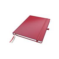Zápisník Leitz Complete s tvrdým obalom, A4, linajkový 7 mm, 160 strán, červený
