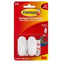 Command Oval Hook Adhesive Small - Pack 2