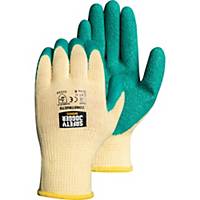 SAFETY JOGGER CONSTRUCTO GLOVES COTTON LATEX PAIR LARGE GREEN
