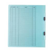 BAIPO Paper Folder with Plastic Fastener A4 300 Grams Blue - Pack of 50
