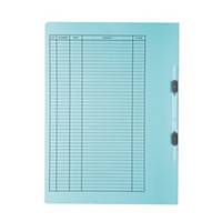 BAIPO Paper Folder with Plastic Fastener F 300 Grams Blue - Pack of 50