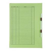 BAIPO Paper Folder with Plastic Fastener F 300 Grams Green - Pack of 50