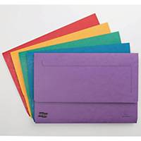 Europa Document Wallets, 265gsm, 36X23cm - Assorted Colours, Pack of 25