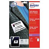 Badge adesivo stampabile Avery L4785-20 in seta acetata 80x50mm  - conf. 200