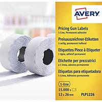 Avery PLP1226 Pricing Gun, 26 x 12 mm, Permanent, 1500 Labels Per Pack