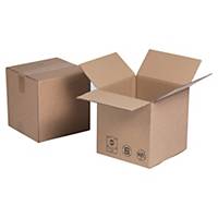 Kartonnen doos enkelgolfkarton, kubus, B 250 x H 250 x L 250 mm, per 25 dozen